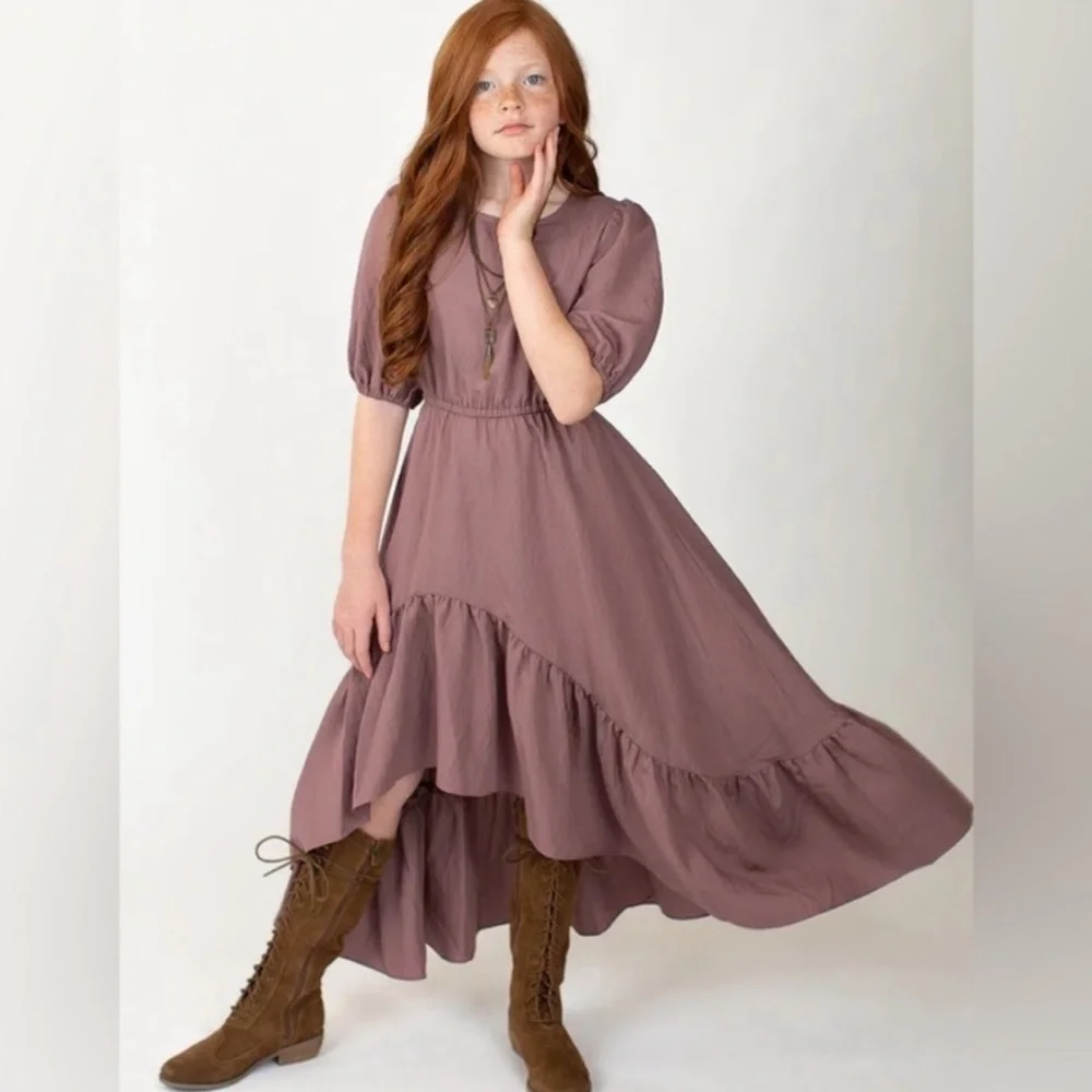 Joyfolie Mia Joy Girls‎ Gabriella Maxi Dress in Orchid Size 6 NWT MSRP $69